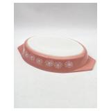 VINTAGE PYREX PINK DAISY 1.5 QT. OVAL CASSEROLE