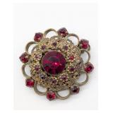 VTG JOAN RIVERS MOGHUL STYLE BROOCH PLUS FLORAL