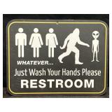 RESTROOM SIGN THAT COVERS ALL THE BASES SIGN
