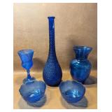 George Washington Glass Blue Cobalt, Vases, Bowls
