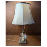 3 Way Table Lamp, Stainless/Glass Construction