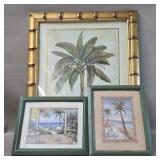 THE ART IS PALMS 3 FRAMED UNDER GLASS PRINTS