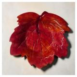 Large Fall Leaf Ceramic Dish