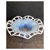 DUNCAN & MILLER MURANO BLUE OPALESCENT BOWL