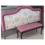 King Size Headboard & End of Bed Bench