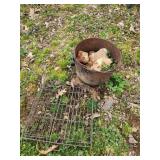 Grill Basket & Cast Iron Pot / Planter