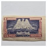 1942 POLAND LABEL COVER STAMP TO UNITED STATES