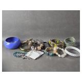 Vtg Costume Jewelry Bracelets / Cuffs