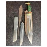 TIMBER RATTLER BOWIE KNIFE W/ SHEATH & KNIFE