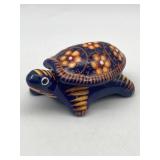 MEXICAN CLAY TURTLE HAND-PAINTED JEWELRY/TRINKET