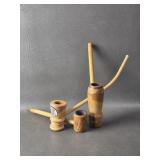 3 Vtg. Wood Smoking Pipes Dutch Brand +