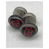 BRASS KNUCKLE EARRINGS FAKE GAUGES/PLUGS KNUCKLES