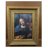 Framed Textured Print of THE VIRGIN OF THE ROCKS