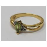 Sterling Silver & Tourmaline Ring 925