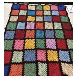 Granny Square Afghan Approx 4x5, Clean no smells