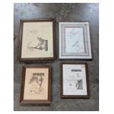 4 NOS Picture Frames