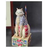 Jim Shore Freedom Cat Figurine Morse Code