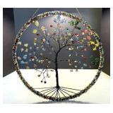 13" Beaded Wire Tree of Life Suncatcher Handmade