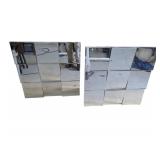 2 Multi Panel Basset Mirrors, 1 With Damage Shown