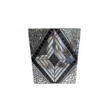 Brutalist Style Mosaic Mirror Missing Hangers