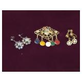 Eastern Star Gold Tone Costume Jewelry +
