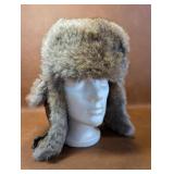 Mad Bomber Rabbit Fur Hat, Size Medium