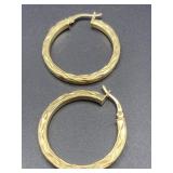 925 SILVER EARRINGS GOLD-TONED