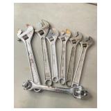 6 CRESCENT WRENCHES W/ THORSON METRIC