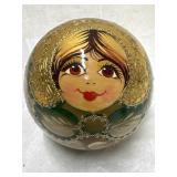 Weighted Musical Ball from Russia Hand Painted