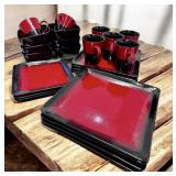 Red & Black Stoneware Dinnerware 222Fifth 8