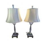 3 Way Crystal & Brass Table Lamps