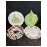 4 TURTLE THEMED PLATES ITALY, GERMANY & US