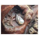 Small Silver, CZ & Pearl Pendant