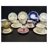 Porcelain Teacups & Saucers, Limoges Minton