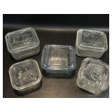 Vintage Glass Refrigerator Dishes, Fire King,