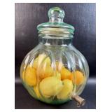 Glass Drink Dispenser w/ Brass Spout