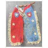 VINTAGE KIDï¿½S COWBOY CHAPS PATRIOTIC