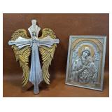 Our Lady of Perpetual Help Plaque in Pewter Style
