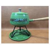 Vintage Fondue Pot Avocado Green