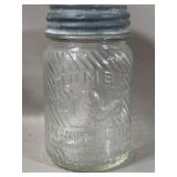 ANTIQUE JUMBO PEANUT BUTTER JAR W/ GLASS LINED