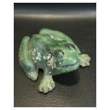 Vintage Heavy Cast Iron Frog Door Stop, Garden