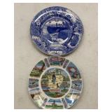 2 COMMEMORATIVE PLATES ROCK CITY, TN. & ARKANSAS