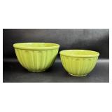 2 Spring Green Chantal Ceramic Small Mixing Bowls