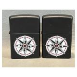 2 Unfired 1997 Zippo Lighters Marlboro Compass