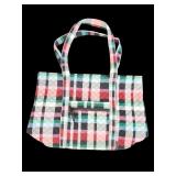 NWT Vera Bradley Tote Ribbons Plaid Print