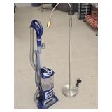 Shark Upright Vacuum w/ Stainless Floor Lamp