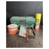 PLASTIC TOOL BOX W/ NOS 75 FT. ROLL ADHESION