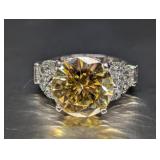 Stunning Sterling Silver Cocktail Ring , Size 8