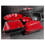 Lot of are & Black Oneida Dishes w/ Several Iff