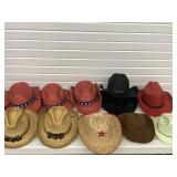 STRAW & FELT COWBOY HATS SOME KIDï¿½S SIZE